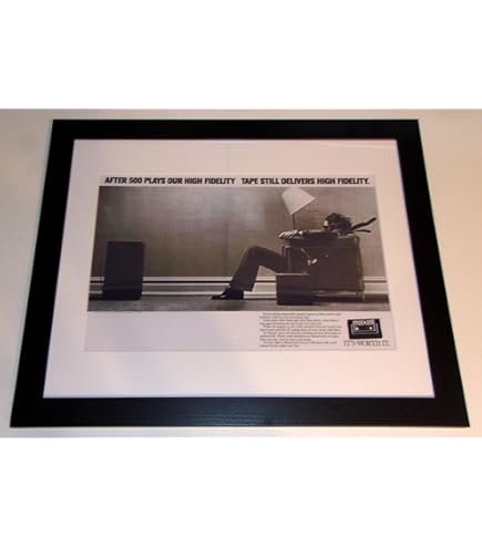 Amazon.com: FRAMED Maxell Cassette Tape BLOWN AWAY 1982 Ad Poster